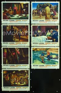 1d040 DRUM BEAT 7 movie lobby cards '54 Alan Ladd, Audrey Dalton, Delmer Daves