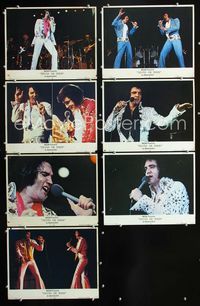1d042 ELVIS ON TOUR 7 movie lobby cards '72 classic Elvis Presley performing images!