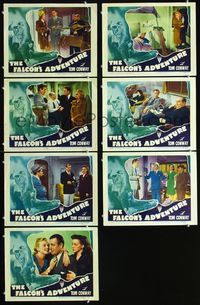 1d046 FALCON'S ADVENTURE 7 movie lobby cards '46 detective Tom Conway as The Falcon!
