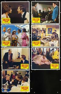 1d061 FUN WITH DICK & JANE 7 movie lobby cards '77 George Segal, Jane Fonda, Ed McMahon