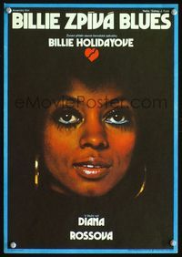 1e154 LADY SINGS THE BLUES Czech movie poster '72 different image of Diana Ross as Billie Holiday!