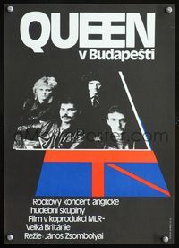1e170 QUEEN LIVE IN BUDAPEST Czech poster '88 great rock & roll image of Freddie Mercury & the band!