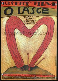 1e175 SHORT FILM ABOUT LOVE Czech movie poster '88 Krzysztof Kieslowski, cool artwork by Peh Pot!