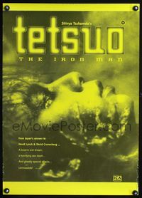 1e022 TETSUO THE IRON MAN English movie poster '89 Shinya Tsukamoto, cool Japanese sci-fi image!
