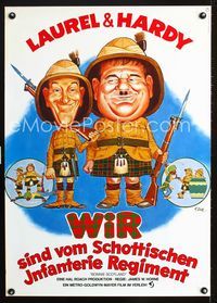 1e211 BONNIE SCOTLAND German poster R76 great art of Stan Laurel & Oliver Hardy by Klaus Dill!