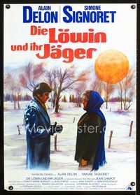1e248 LES GRANGES BRULEES German movie poster '73 Jean Chapot, Alain Delon, Simone Signoret