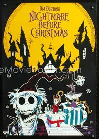1e260 NIGHTMARE BEFORE CHRISTMAS German movie poster '93 Tim Burton, great different image!