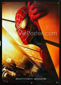 1e276 SPIDER-MAN DS teaser German movie poster '02 Tobey Maguire, Twin Towers reflection shown!