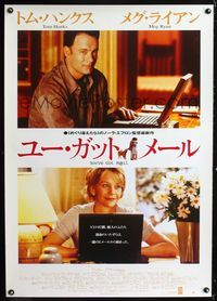 1e340 YOU'VE GOT MAIL Japanese 29x41 movie poster '98 Tom Hanks & Meg Ryan meet on the Internet!