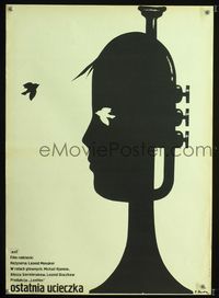 1e427 POSLEDNIY POBEG Polish 19x27 movie poster '80 wild Elzbieta Procka trumpet artwork!