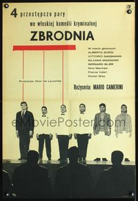 1e442 AND SUDDENLY IT'S MURDER Polish 23x33 poster '60 great line-up of stars, art by Julian Palka!