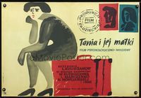 1e479 HOME FOR TANYA Polish 23x33 movie poster '59 cool postmarked envelope art by Jerzy Cherka!