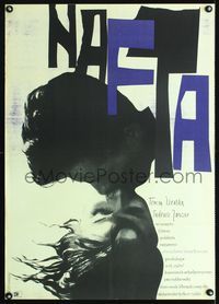 1e508 NAFTA Polish 23x33 movie poster '61 Stanislaw Lenartowicz, romantic art by Roman Cieslewicz!