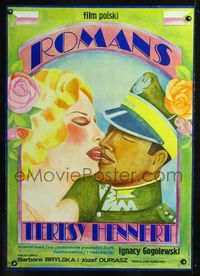 1e538 ROMANS TERESY HENNERT Polish movie poster '78 great romantic art by Maria Ihnatowicz!