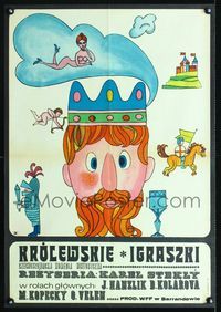 1e515 SLASTI OTCE VLASTI Polish 23x33 movie poster '69 wacky medieval art by Hanna Bodnar!