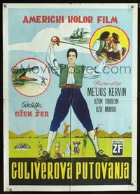 1e070 3 WORLDS OF GULLIVER Yugoslavian movie poster '60 Ray Harryhausen fantasy classic!