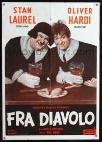 1e083 DEVIL'S BROTHER Yugoslavian '60s Hal Roach, great close image of STAn Laurel & Oliver Hardy!