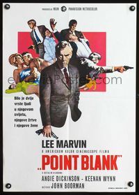 1e121 POINT BLANK Yugoslavian movie poster '67 Lee Marvin, Angie Dickinson, John Boorman