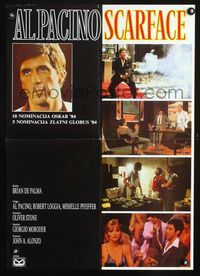 1e125 SCARFACE Yugoslavian poster '83 Al Pacino, Michelle Pfeiffer, Brian De Palma, Oliver Stone