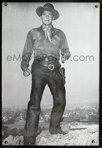 1f067 RONALD REAGAN commercial poster '90s great full-length image of cowboy Reagan with gun drawn!
