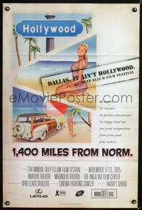 1f006 1,400 MILES FROM NORM. special 24x36 '05 Deep Ellum Film Festival, great sexy beach artwork!