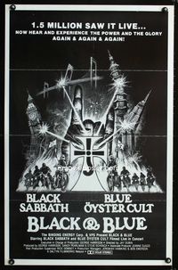 1f016 BLACK & BLUE special 23x35 poster '80 Black Sabbath, heavy metal, great artwork!
