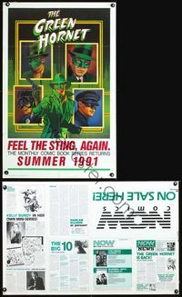 1f034 GREEN HORNET 2-sided special 22x35 '91 great masked hero artwork including Kato by Butler!