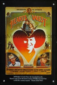 1f184 HEARTS OF THE WEST special 12x19 '75 Hollywood cowboy Jeff Bridges, art by Richard Hess!
