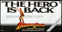 1f087 INDIANA JONES & THE TEMPLE OF DOOM int'l special 15x30 '84 artwork of whipping Harrison Ford!