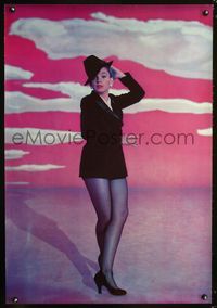 1f040 JUDY GARLAND commercial poster '80s classic image of Judy with fedora, jacket & stockings!