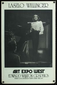 1f042 LASZLO WILLINGER ART EXPO WEST museum exhibition poster '60s full length Marlene Dietrich!