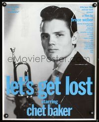 1f188 LET'S GET LOST special 17x22 poster '88 Bruce Weber, great close up of Chet Baker & trumpet!