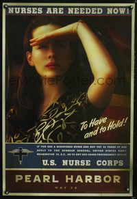 1f054 PEARL HARBOR teaser special 24x36 poster '01 great faux image of WWII nurse Kate Beckinsale!