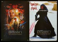 1f195 PHANTOM MENACE set of 2 special 14x19s '99 Star Wars Episode I, Struzan art & Darth Maul!