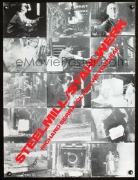 1f074 STEELMILL/STAHLWERK special 23x31 poster '70s Richard Serra, Clara Weyergraf, steel sculpting!