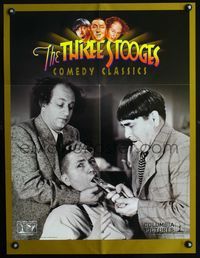 1f156 THREE STOOGES COMEDY CLASSICS video special 20x26 '95 great image of Moe, Larry, and Curly!