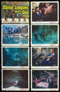 1g075 20,000 LEAGUES UNDER THE SEA 8 movie LCs '55 Jules Verne underwater classic!