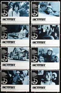 1g084 ACTIVIST 8 movie lobby cards '70 counter-culture documentary rated X for explicit love scenes!