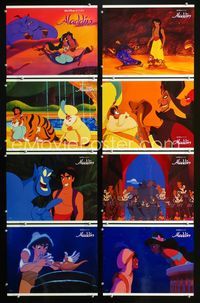 1g090 ALADDIN 8 movie lobby cards '92 classic Walt Disney Arabian fantasy cartoon!