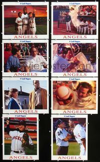 1g097 ANGELS IN THE OUTFIELD 8 int'l movie lobby cards '94 Danny Glover, Tony Danza, baseball!