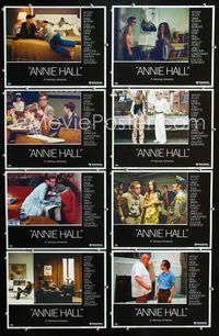 1g099 ANNIE HALL 8 movie lobby cards '77 Woody Allen, Diane Keaton, a nervous romance!