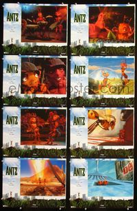 1g100 ANTZ 8 int'l movie lobby cards '98 Woody Allen, Sylvester Stallone, computer animated insects!