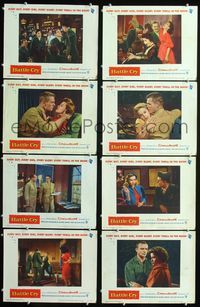 1g122 BATTLE CRY 8 movie lobby cards '55 Van Heflin, Tab Hunter, James Whitmore, Aldo Ray, WWII