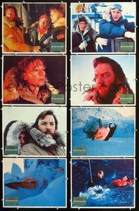 1g123 BEAR ISLAND 8 movie lobby cards '81 Donald Sutherland, Vanessa Redgrave, Alistair MacLean