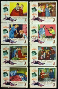 1g125 BEHAVE YOURSELF 8 movie lobby cards '51 sexy Alberto Vargas border art of Shelley Winters!