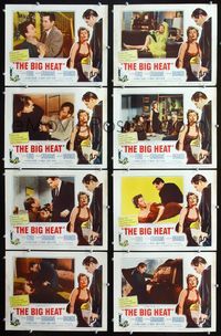 1g136 BIG HEAT 8 movie lobby cards '53 Glenn Ford, sexy Gloria Grahame, Lee Marvin, Fritz Lang
