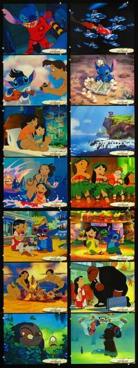 1g003 LILO & STITCH 14 movie lobby cards '02 Disney Hawaiian sci-fi fantasy cartoon!