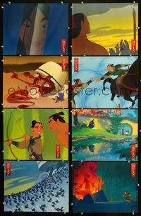 1g034 MULAN 10 movie lobby cards '98 Walt Disney Ancient China cartoon!