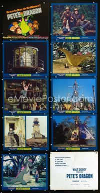 1g063 PETE'S DRAGON 9 movie lobby cards '77 Walt Disney, Helen Reddy, cool fantasy!