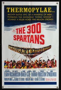 1i012 300 SPARTANS one-sheet movie poster '62 Richard Egan, the mighty battle of Thermopylae!